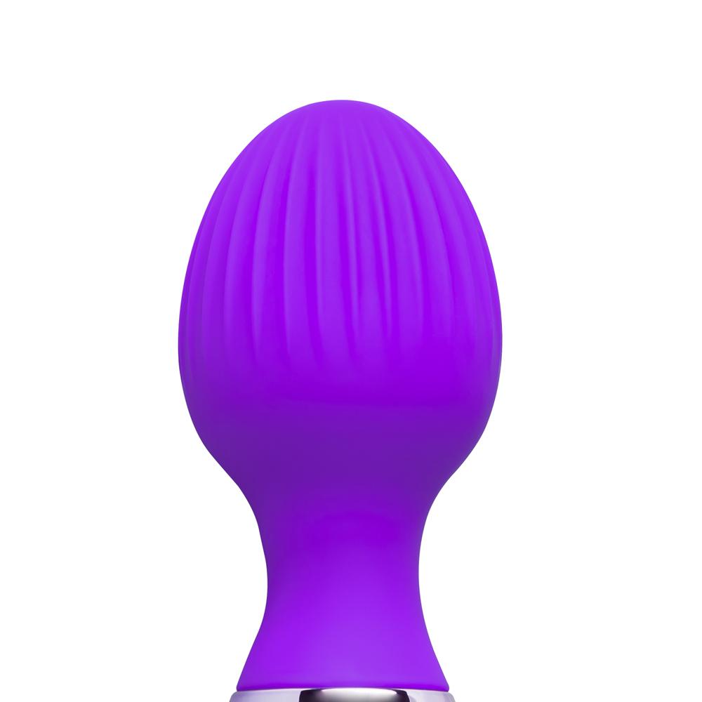 10-Speed Purple Color Silicone Double Ended Wand Massager