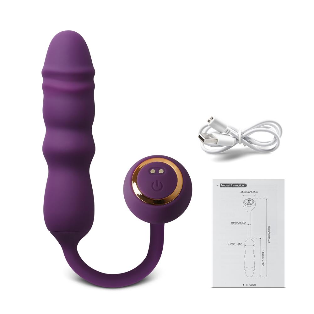 10-Speed Purple Color Silicone Thrusting Vibrator