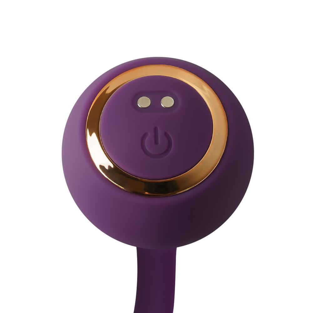 10-Speed Purple Color Silicone Thrusting Vibrator