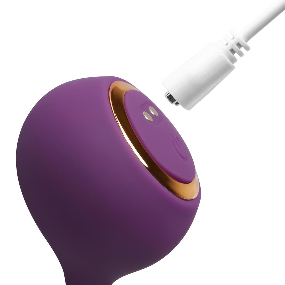 10-Speed Purple Color Silicone Thrusting Vibrator