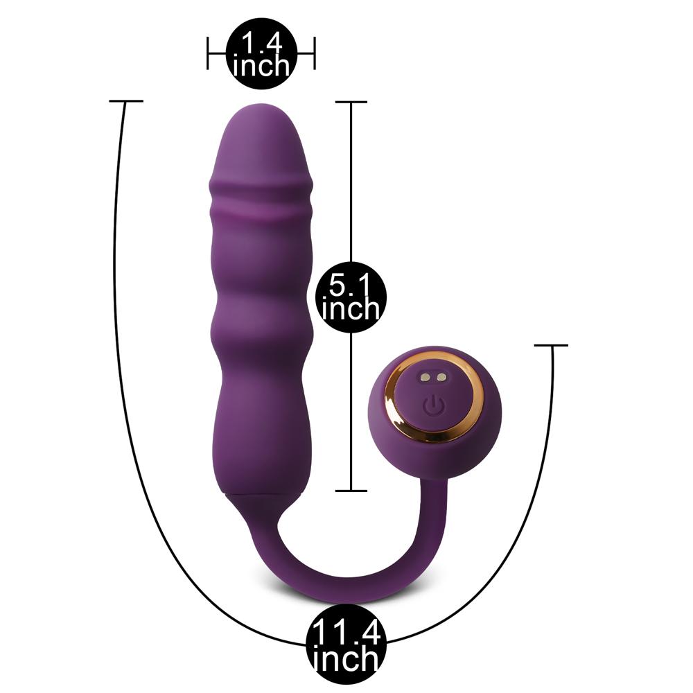 10-Speed Purple Color Silicone Thrusting Vibrator