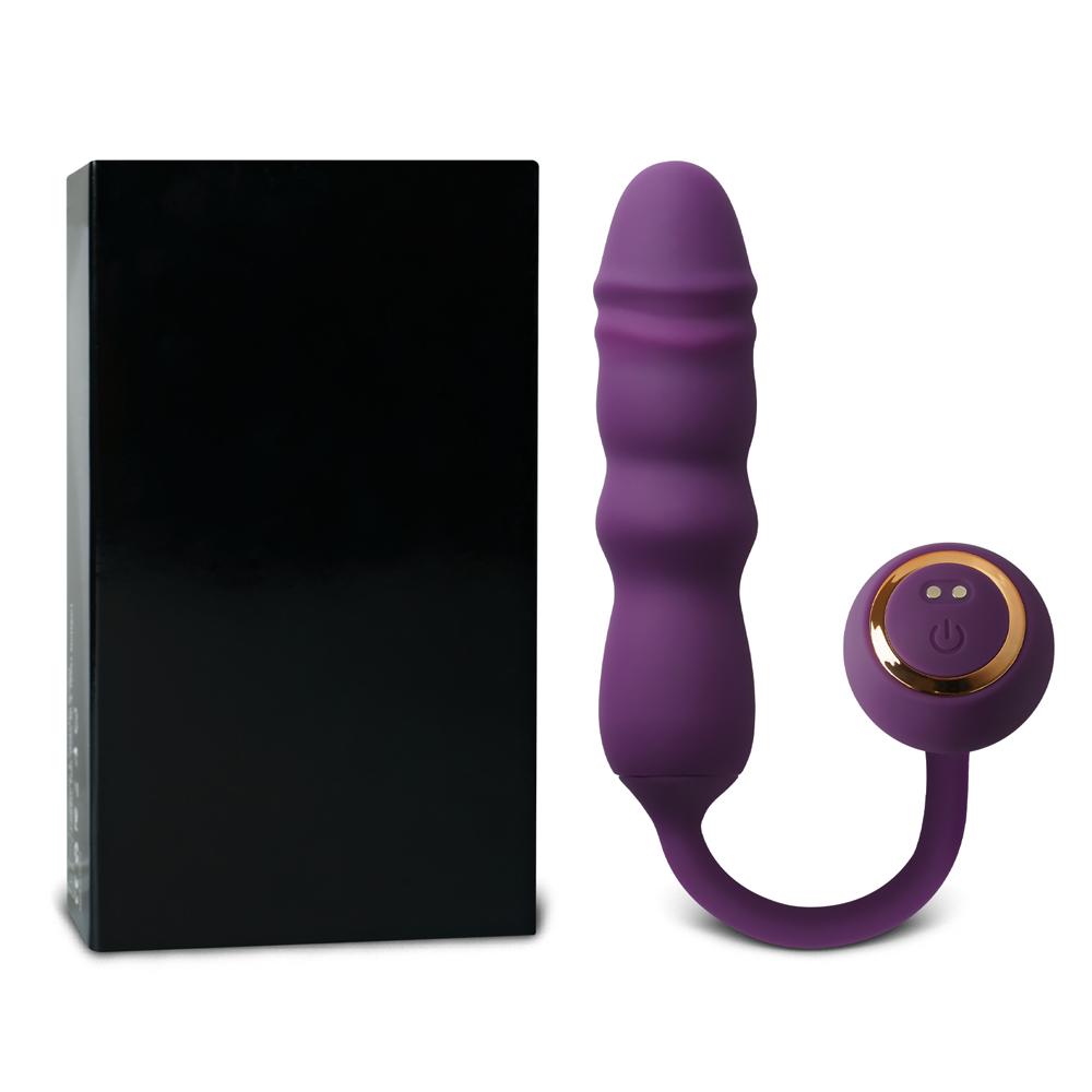 10-Speed Purple Color Silicone Thrusting Vibrator