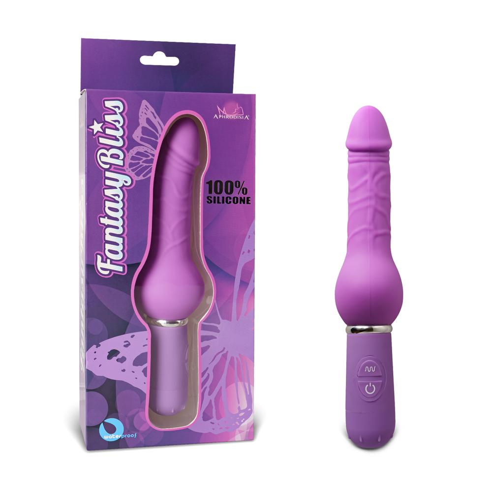 10-Speed Purple Silicone Realistic Dildo Vibrator