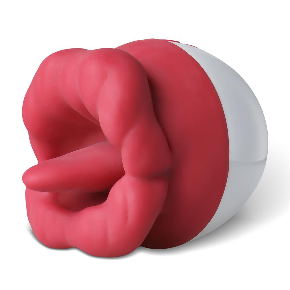 10-Speed Red Color Big Mouth Stimulator with Licking Tongue