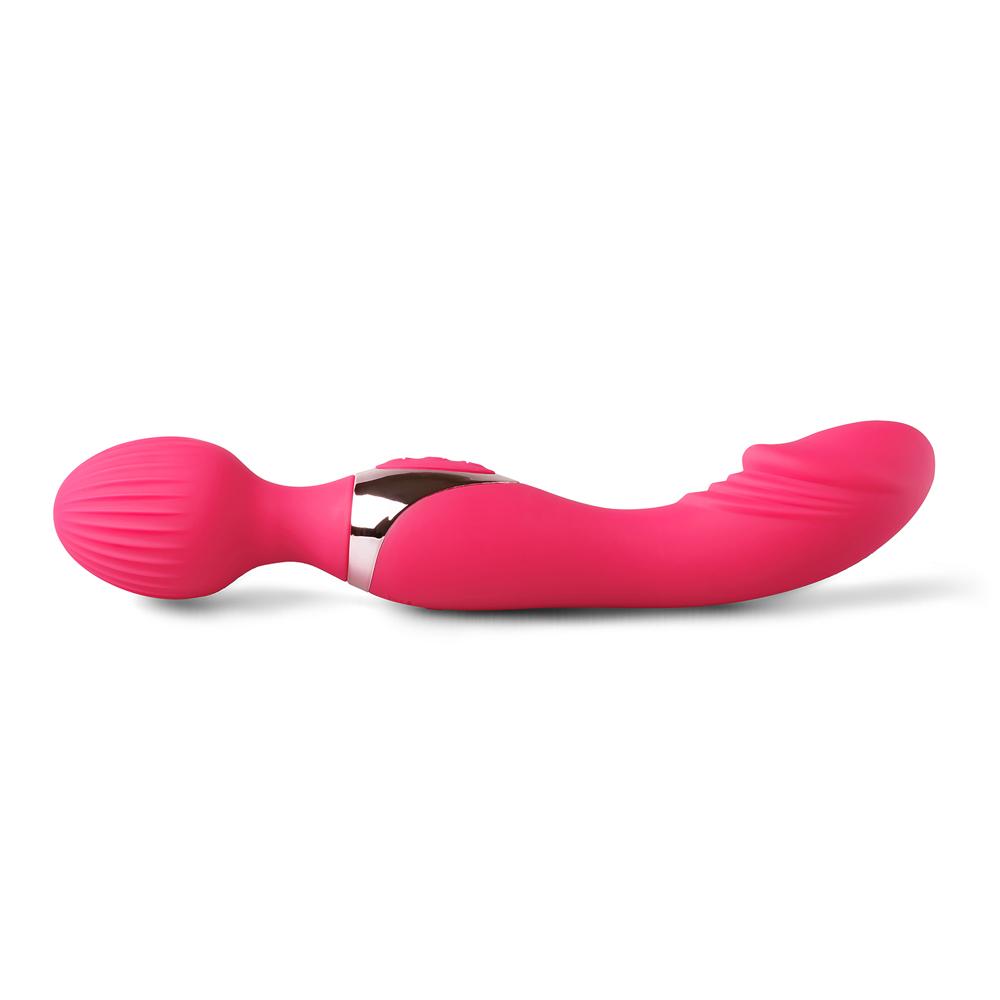 10-Speed Red Color Silicone Double Ended Wand Massager