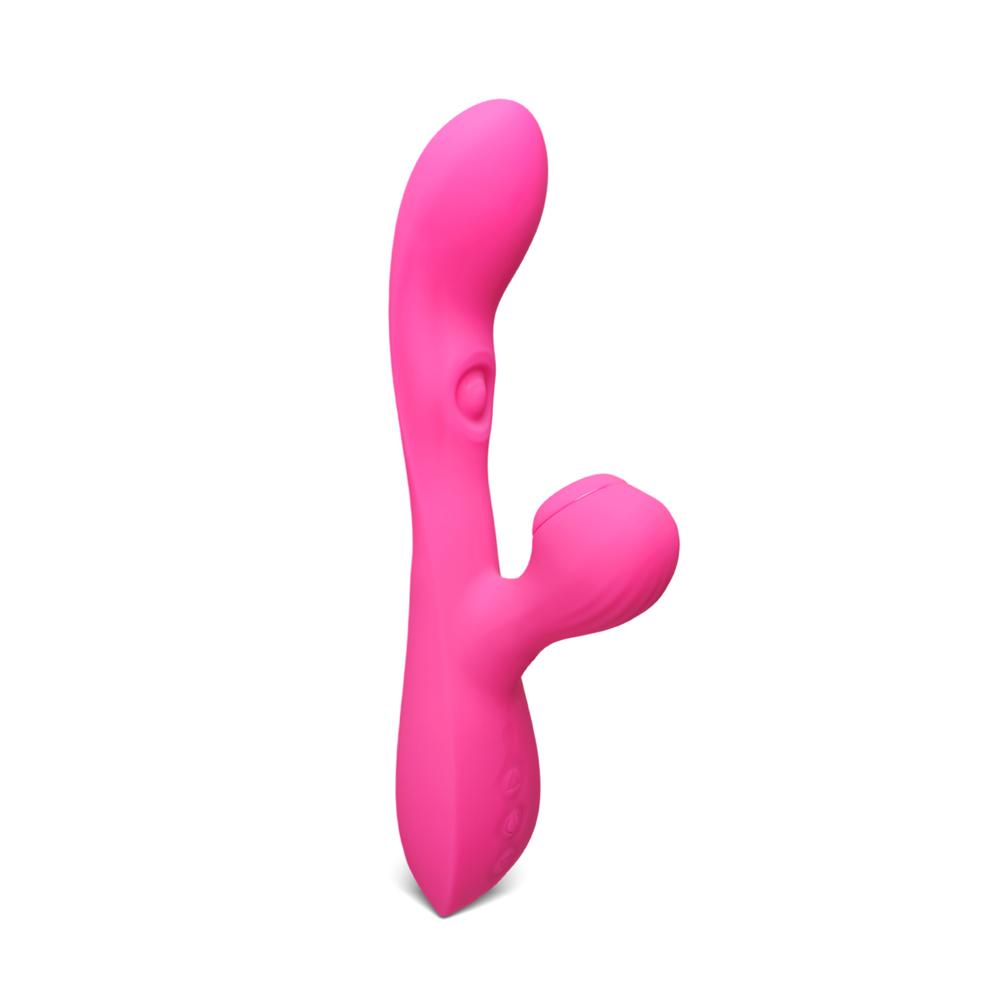 10-Speed Silicone Rabbit Vibrator with Tapping and Sucking Function