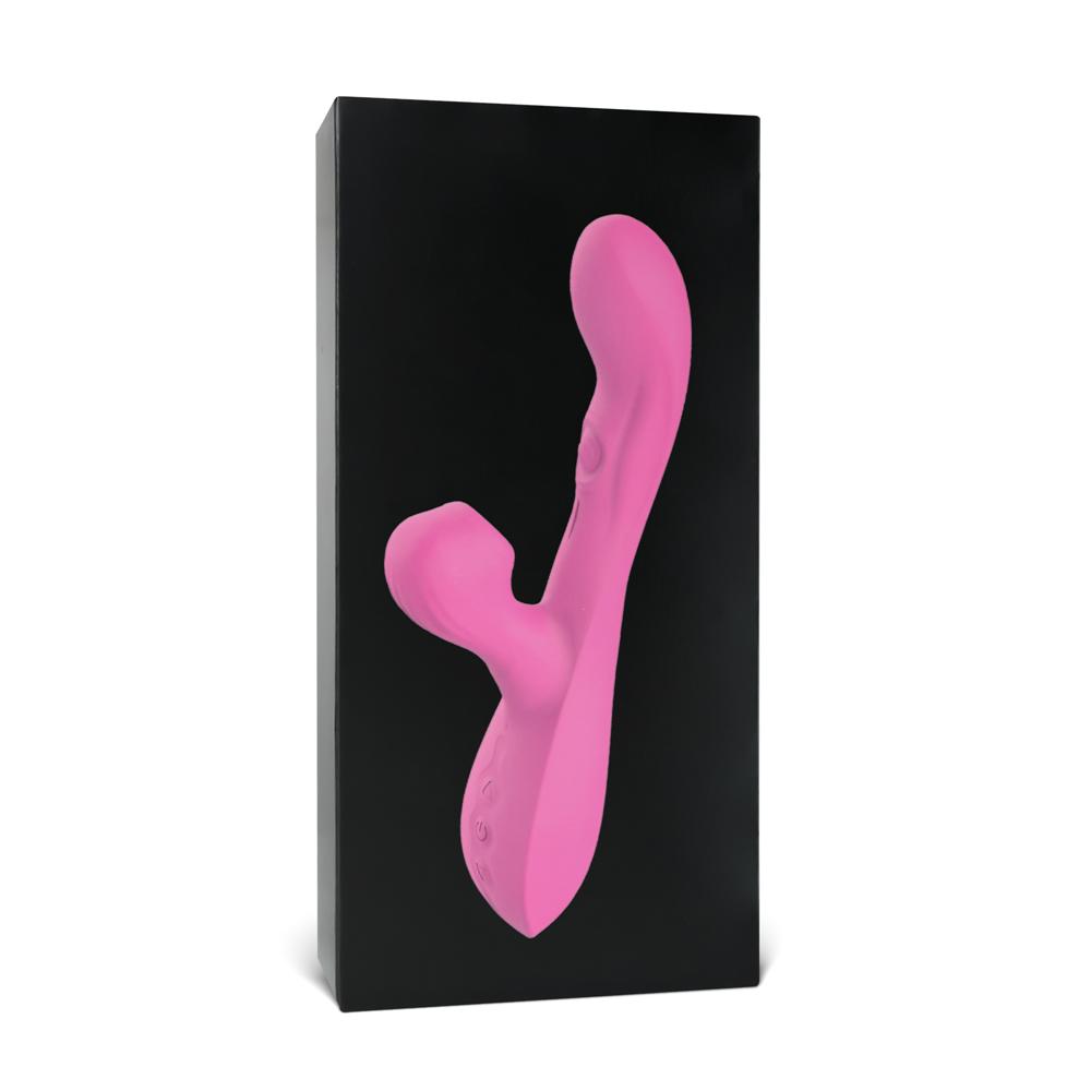 10-Speed Silicone Rabbit Vibrator with Tapping and Sucking Function