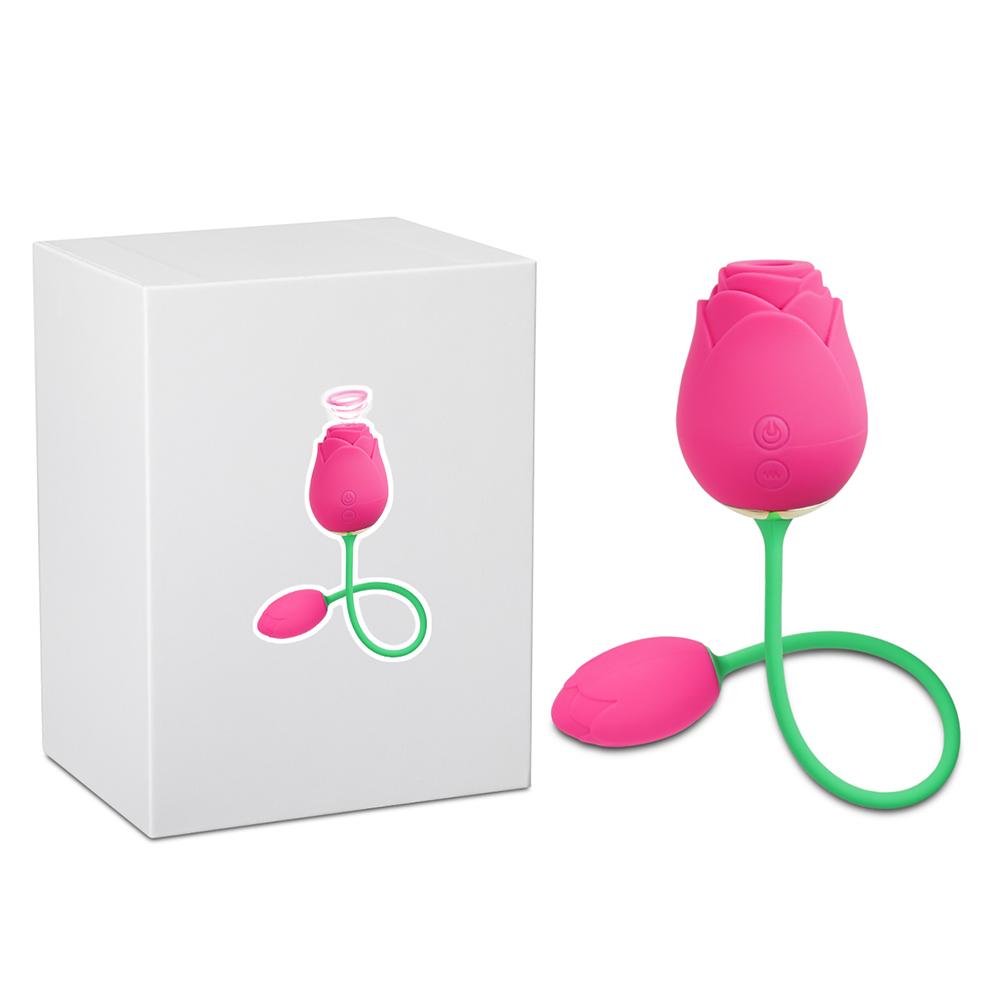 10-Speed Silicone Rose Clitoral Sucking with Vibrating Egg