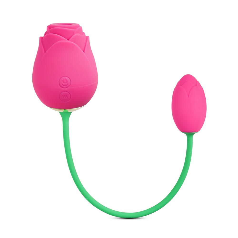 10-Speed Silicone Rose Clitoral Sucking with Vibrating Egg