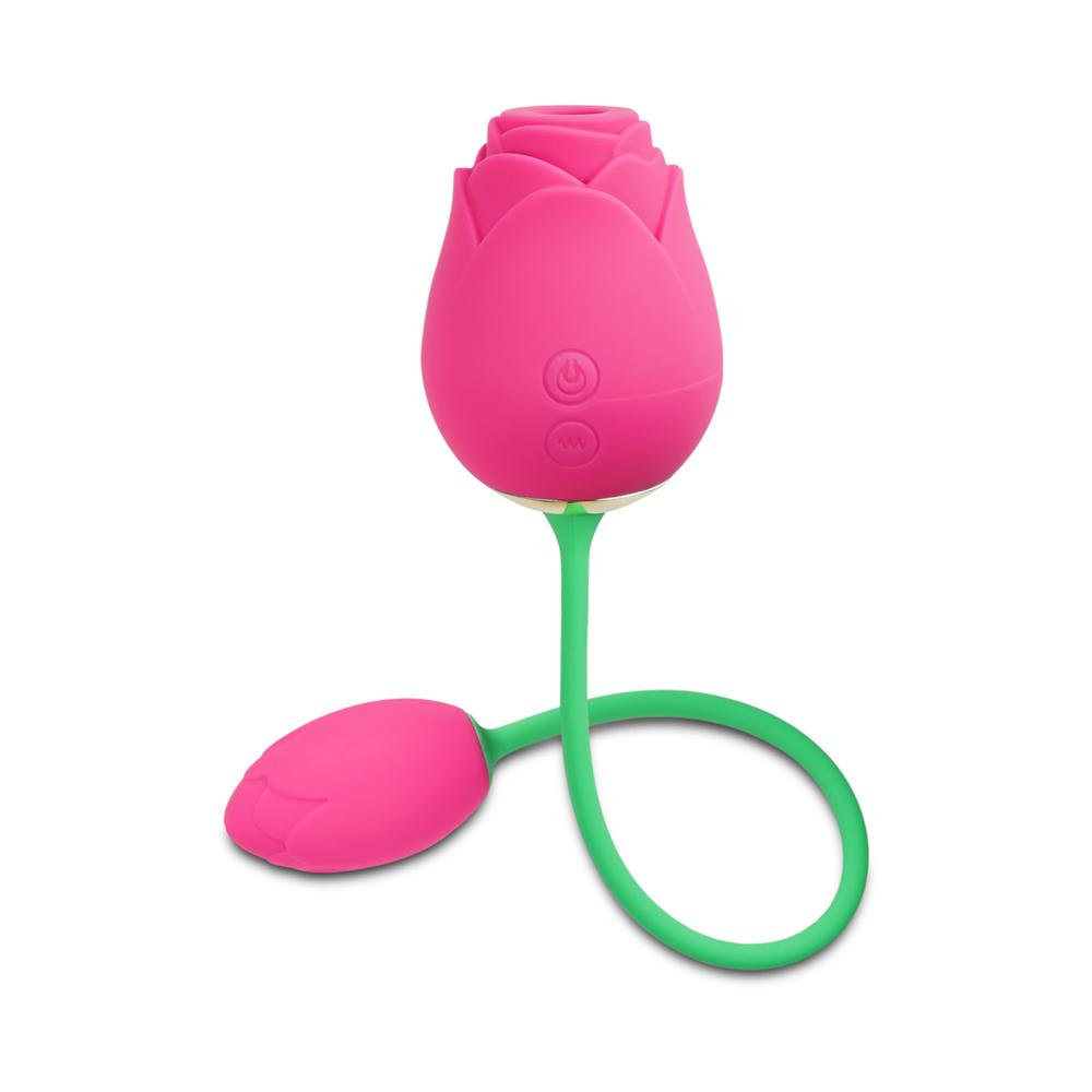 10-Speed Silicone Rose Clitoral Sucking with Vibrating Egg