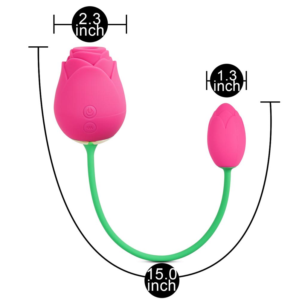 10-Speed Silicone Rose Clitoral Sucking with Vibrating Egg