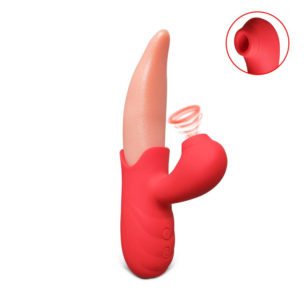 10-Speed Silicone Vibrating Tongue with Sucking Function