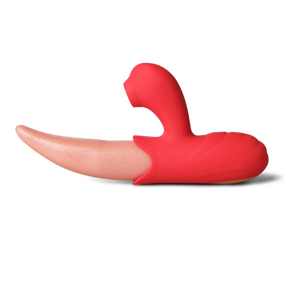 10-Speed Silicone Vibrating Tongue with Sucking Function