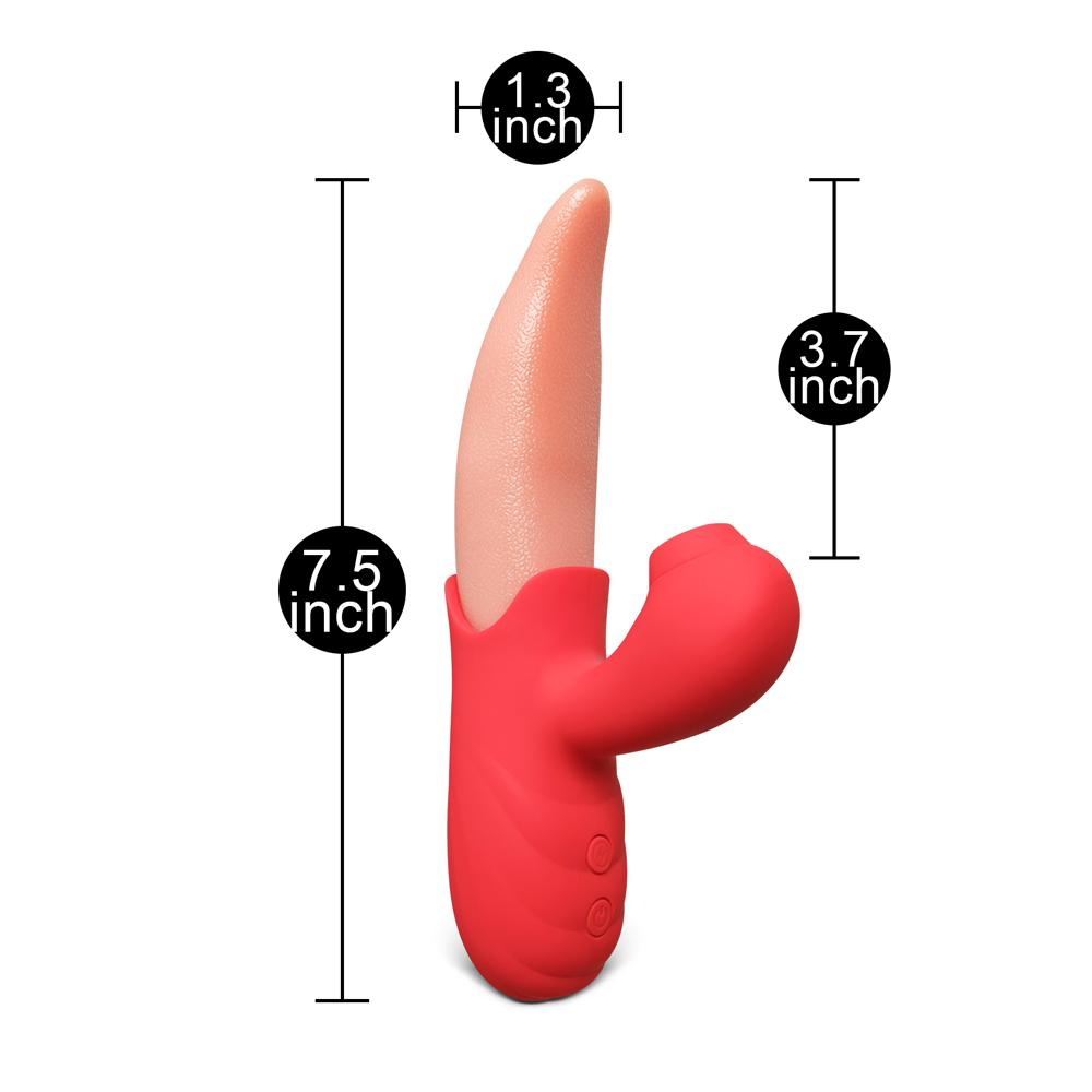 10-Speed Silicone Vibrating Tongue with Sucking Function