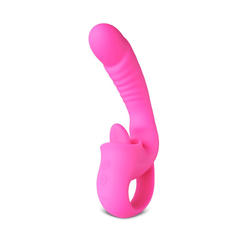 10-Speed Silicone Vibrator with Vibrating Tongue