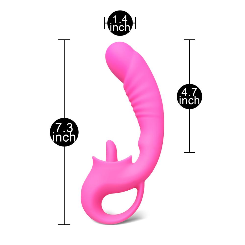 10-Speed Silicone Vibrator with Vibrating Tongue