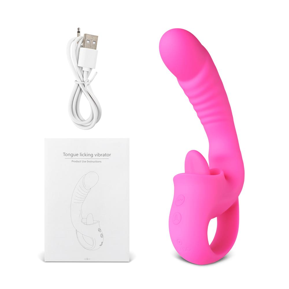 10-Speed Silicone Vibrator with Vibrating Tongue