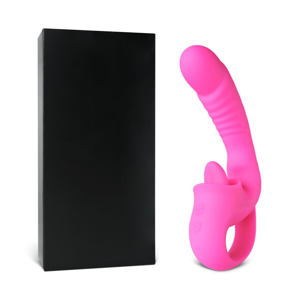 10-Speed Silicone Vibrator with Vibrating Tongue