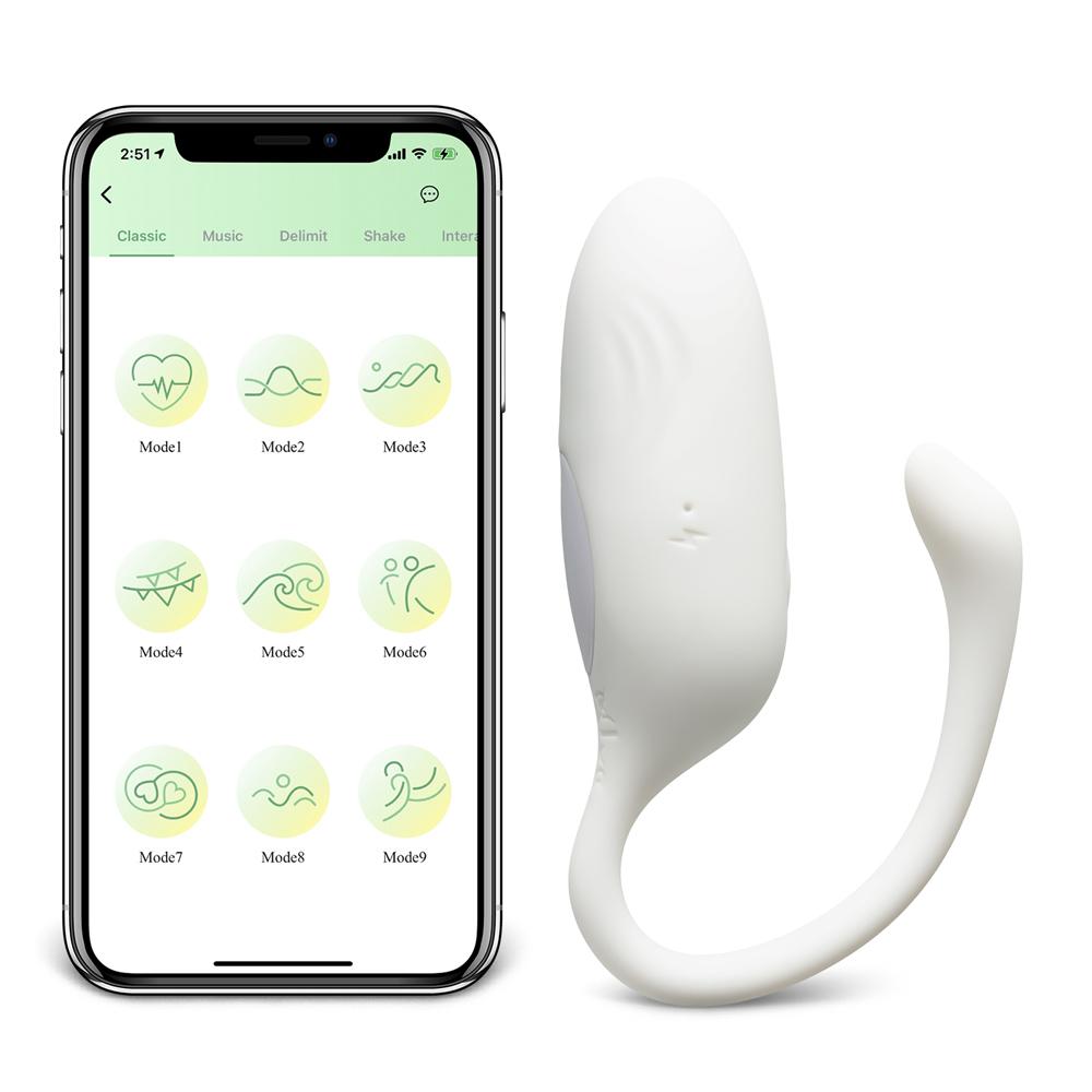 10-Speed White Color Vibrating Egg with App Control