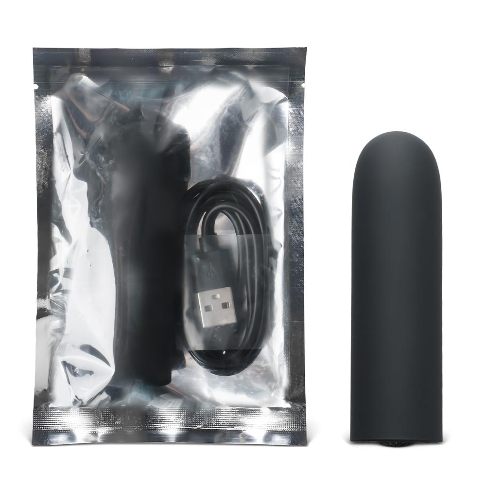 10 Speeds Black Color Rechargeable Vibrating Bullet