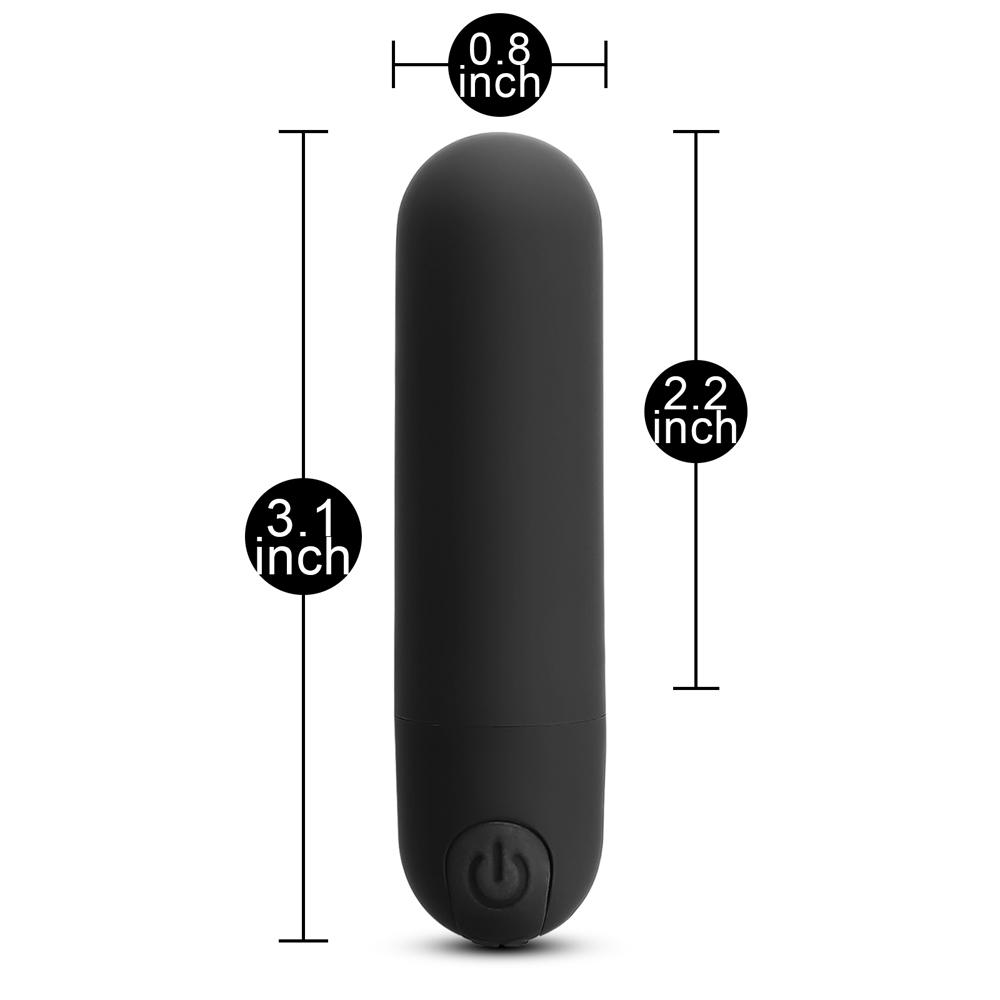 10 Speeds Black Color USB Recharging Vibrating Bullet