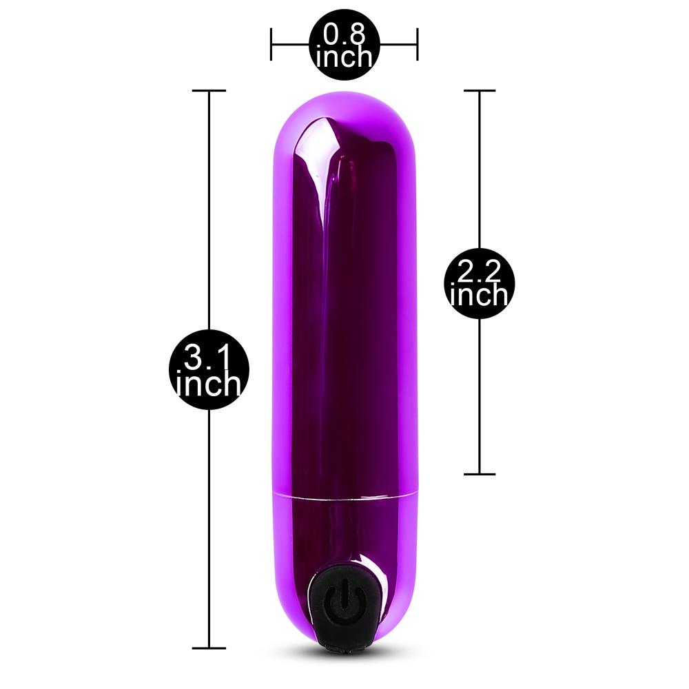 10 Speeds Electroplated Purple Color USB Recharging Vibrating Bullet