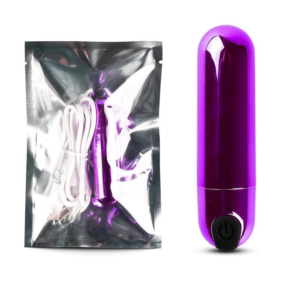 10 Speeds Electroplated Purple Color USB Recharging Vibrating Bullet