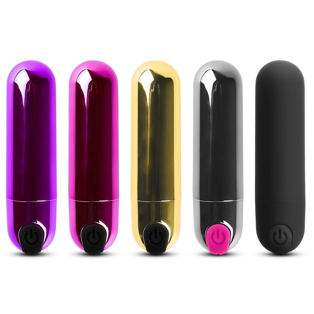 10 Speeds Electroplated Purple Color USB Recharging Vibrating Bullet