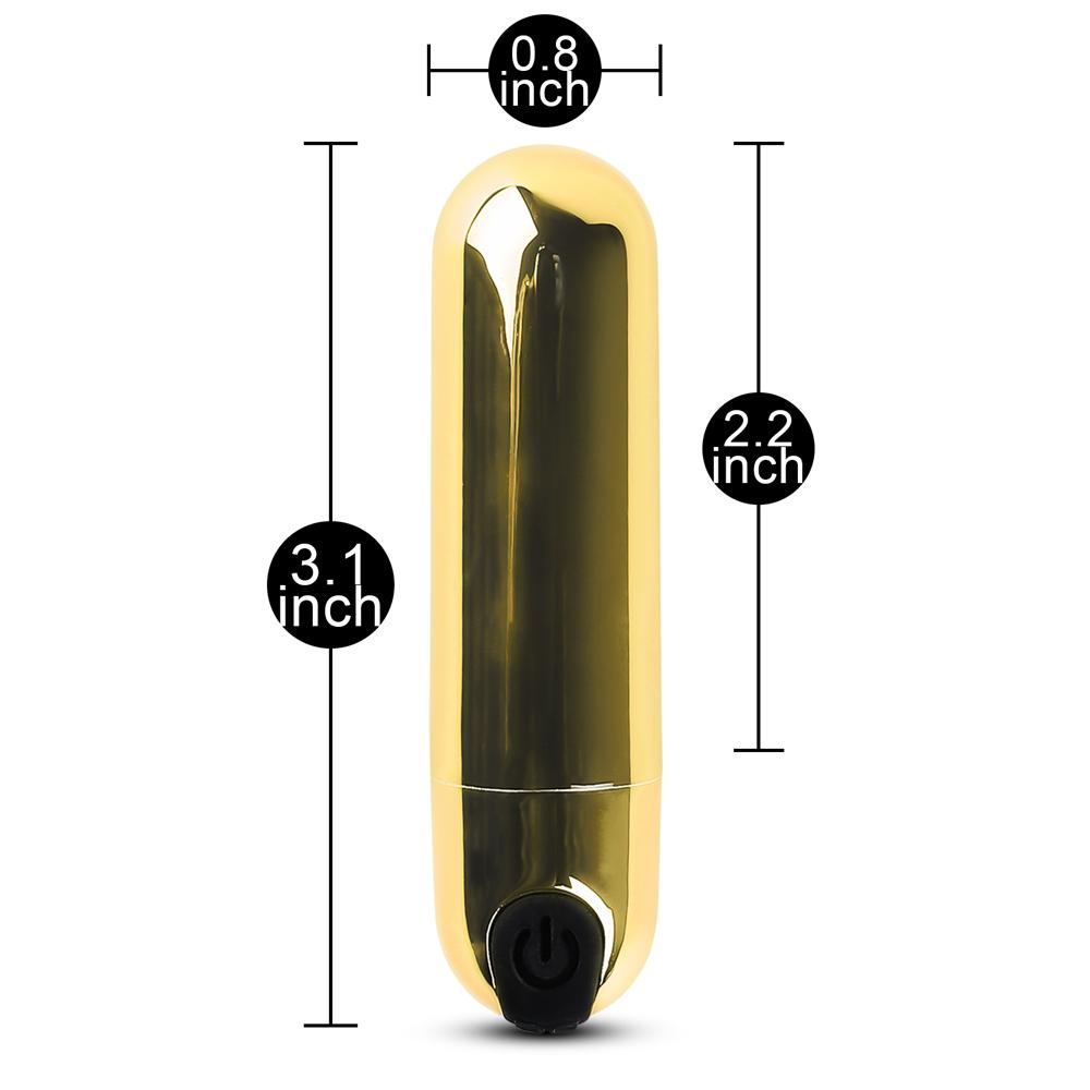 10 Speeds Gold Color USB Recharging Vibrating Bullet