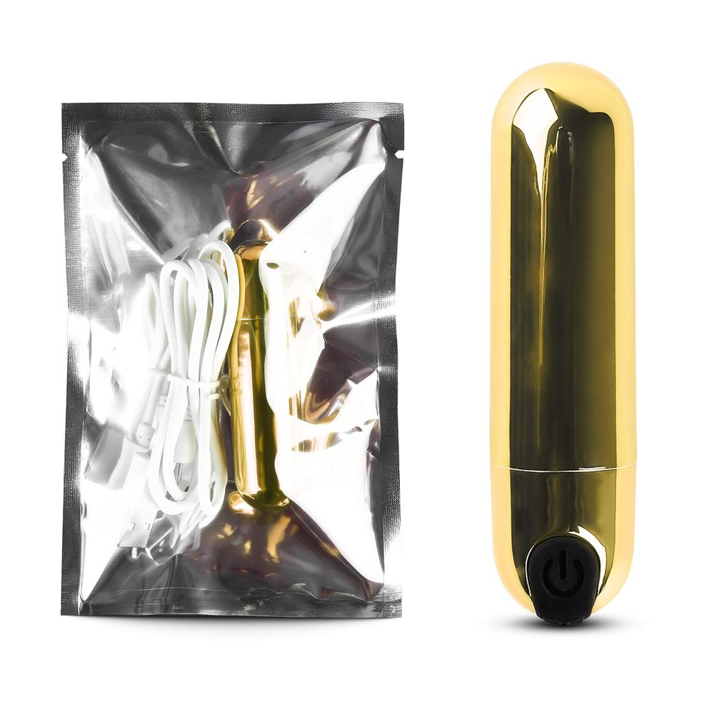 10 Speeds Gold Color USB Recharging Vibrating Bullet