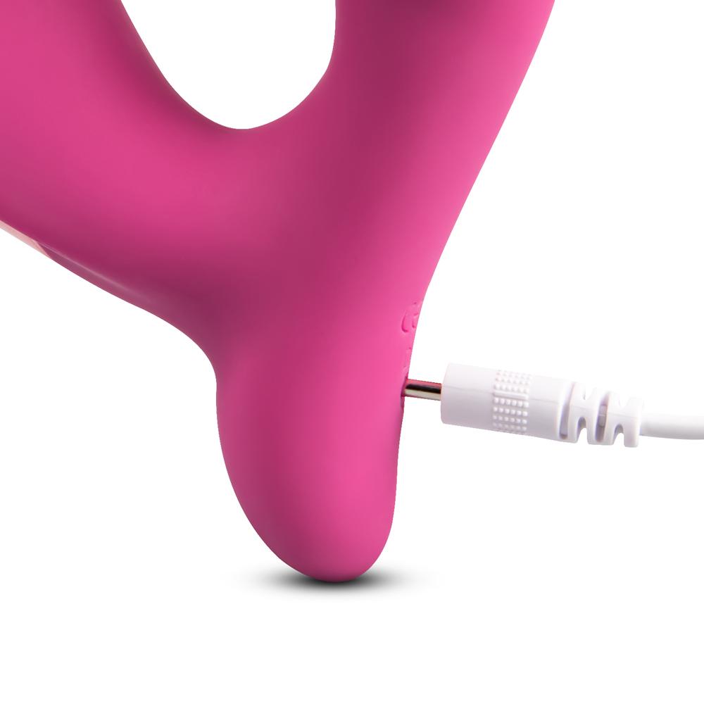 10 Speeds Pink Color Clitoral Sucking Stimulator with Penis Shape Vibrator