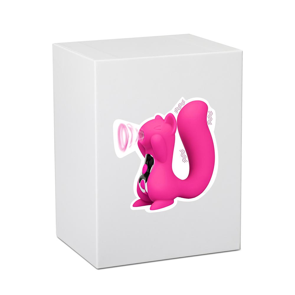 10 Speeds Pink Color Silicone Squirrel Clitoral Sucking Massager