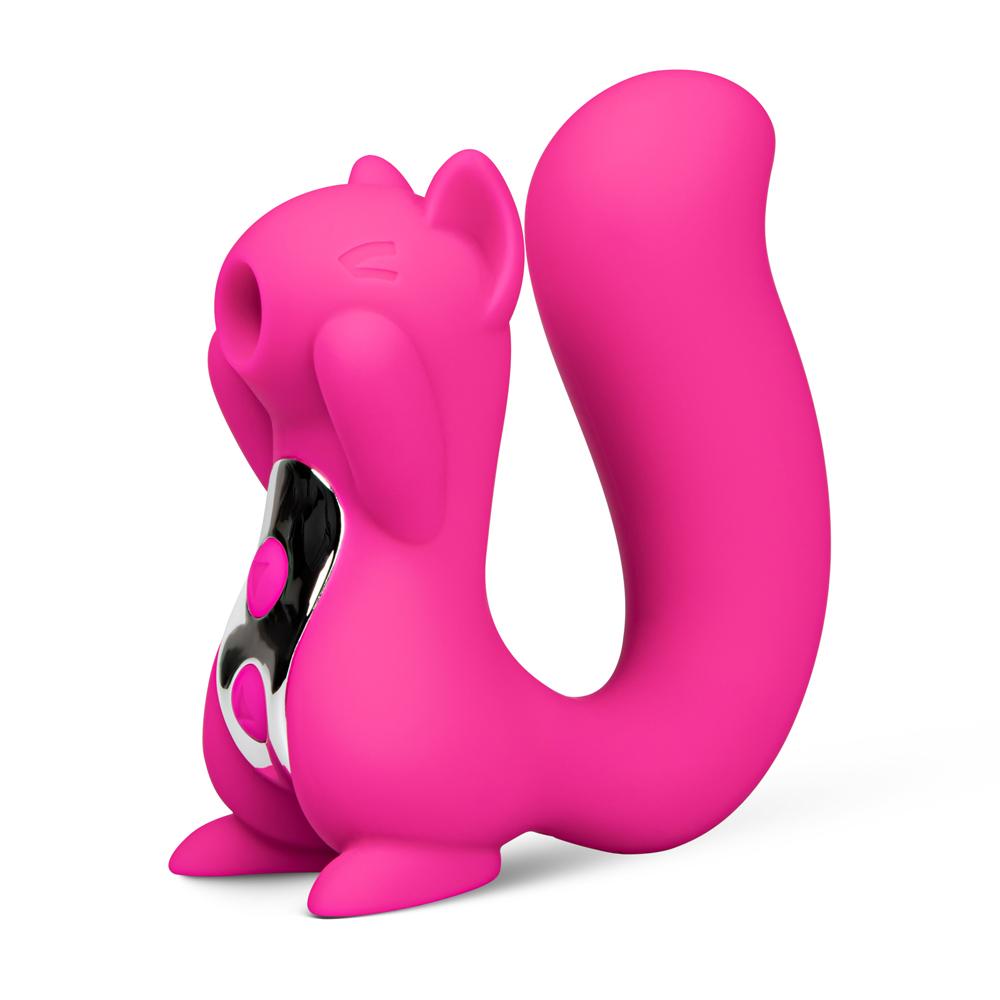 10 Speeds Pink Color Silicone Squirrel Clitoral Sucking Massager