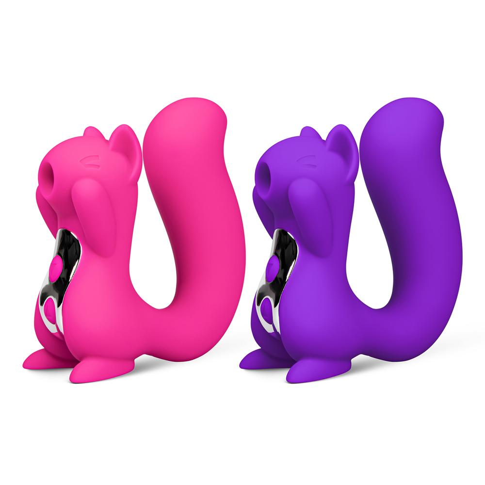 10 Speeds Pink Color Silicone Squirrel Clitoral Sucking Massager