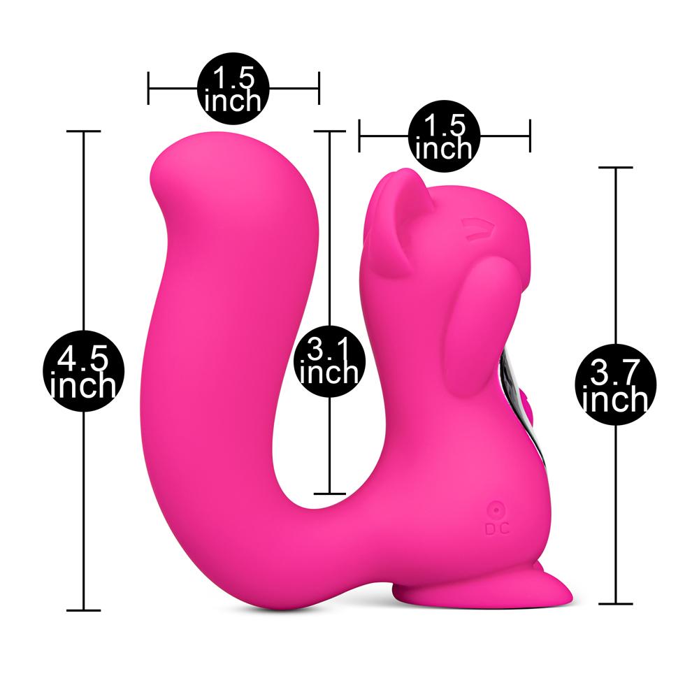 10 Speeds Pink Color Silicone Squirrel Clitoral Sucking Massager