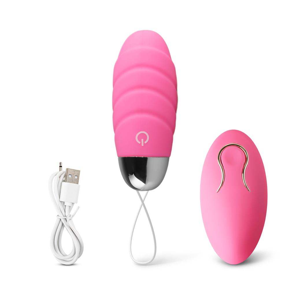 10 Speeds Pink Rechargeable Remote Control Vibrating Egg