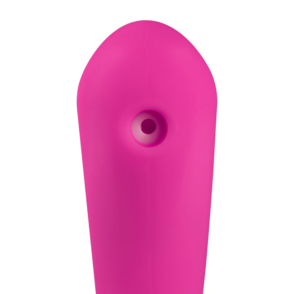 10 Speeds Pink Remote Control Rechargeable Clitoral and Couple Vibrator with Sucking Function