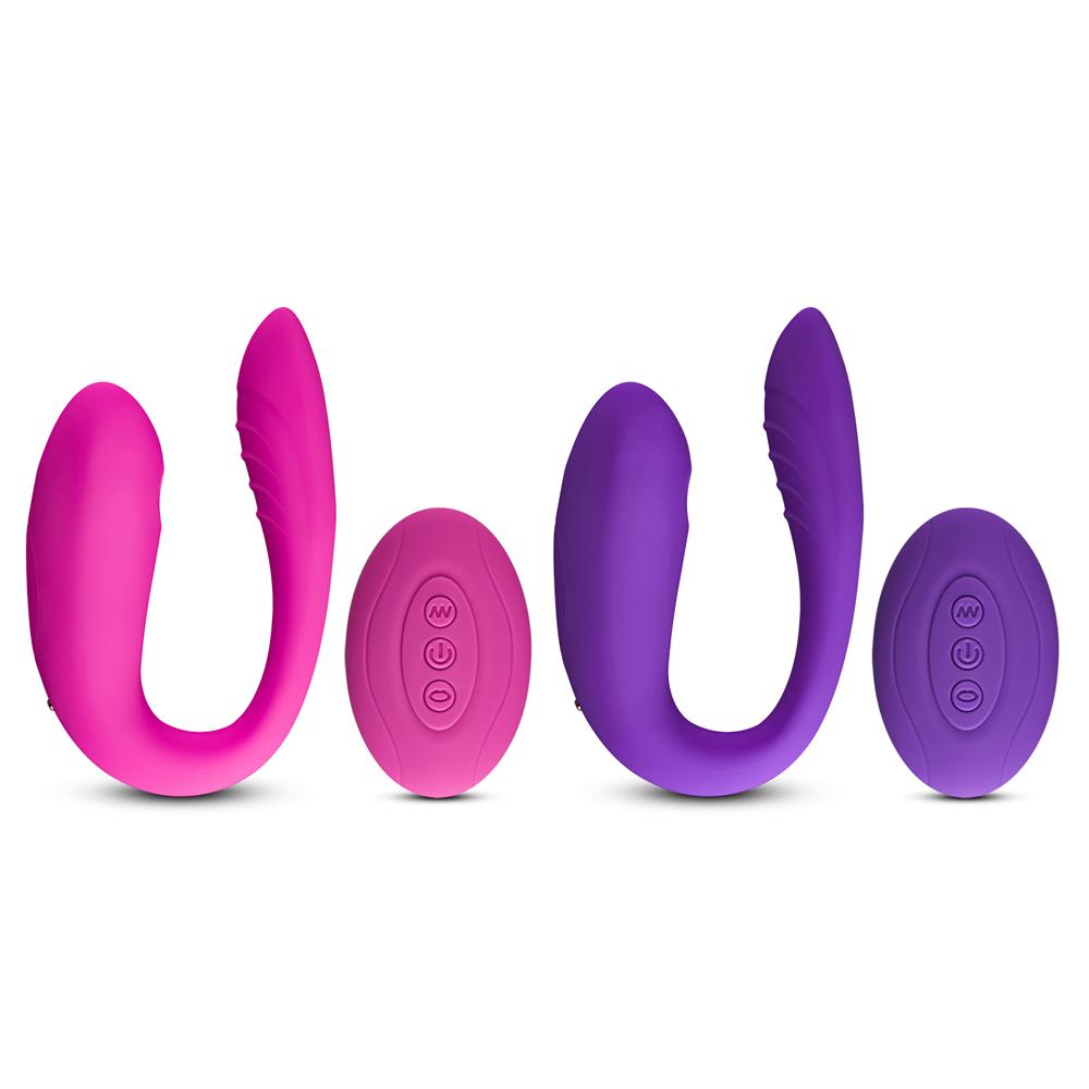 10 Speeds Pink Remote Control Rechargeable Clitoral and Couple Vibrator with Sucking Function