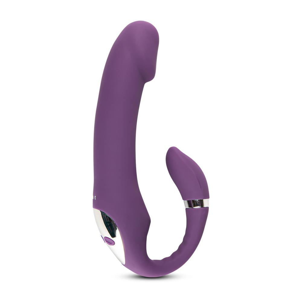 10 Speeds Purple Color Rechargeable Silicone Penis Shape Vibrator with Picking Function