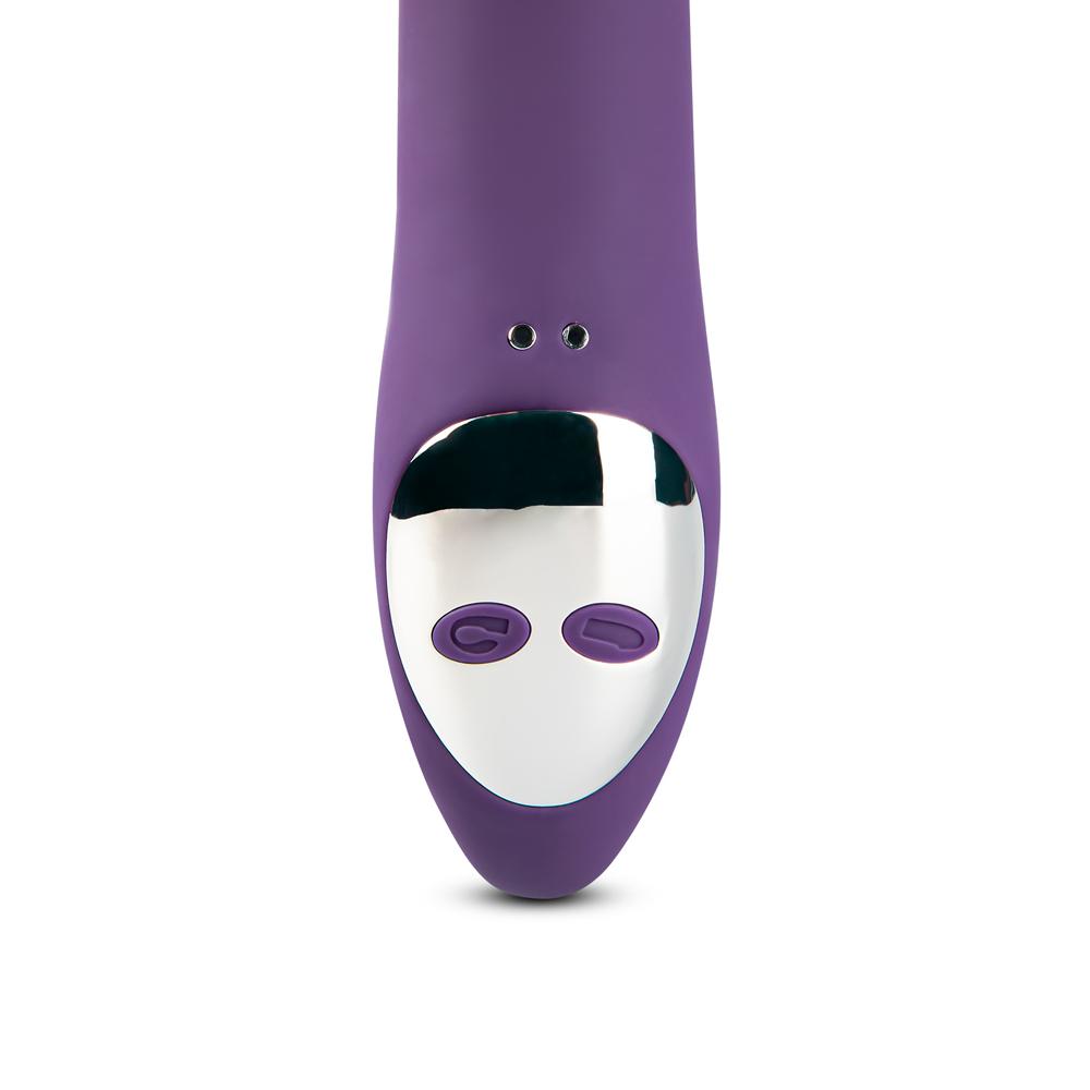 10 Speeds Purple Color Rechargeable Silicone Penis Shape Vibrator with Picking Function