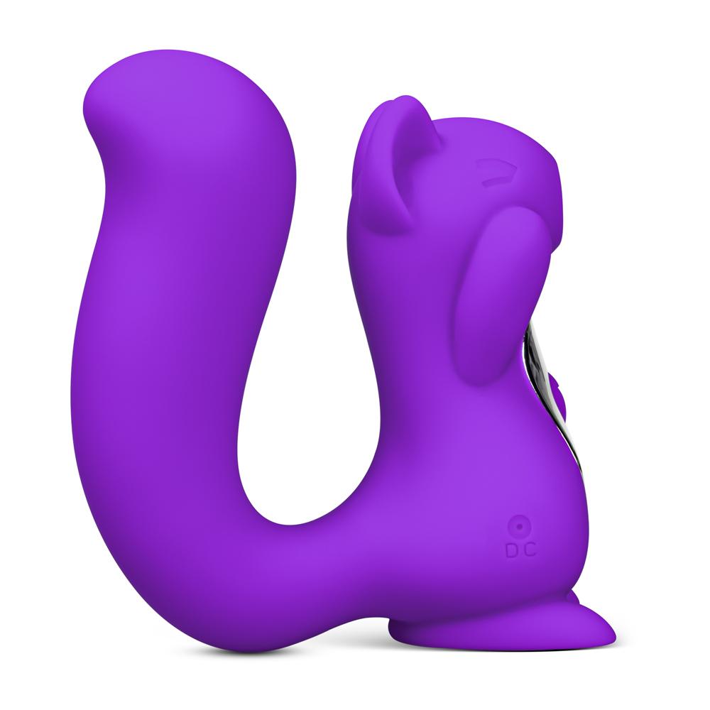 10 Speeds Purple Color Silicone Squirrel Clitoral Sucking Massager