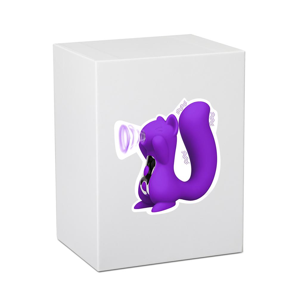 10 Speeds Purple Color Silicone Squirrel Clitoral Sucking Massager