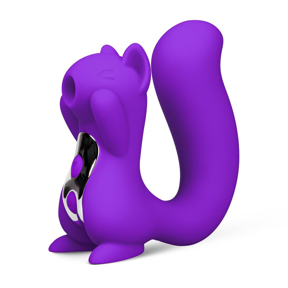 10 Speeds Purple Color Silicone Squirrel Clitoral Sucking Massager