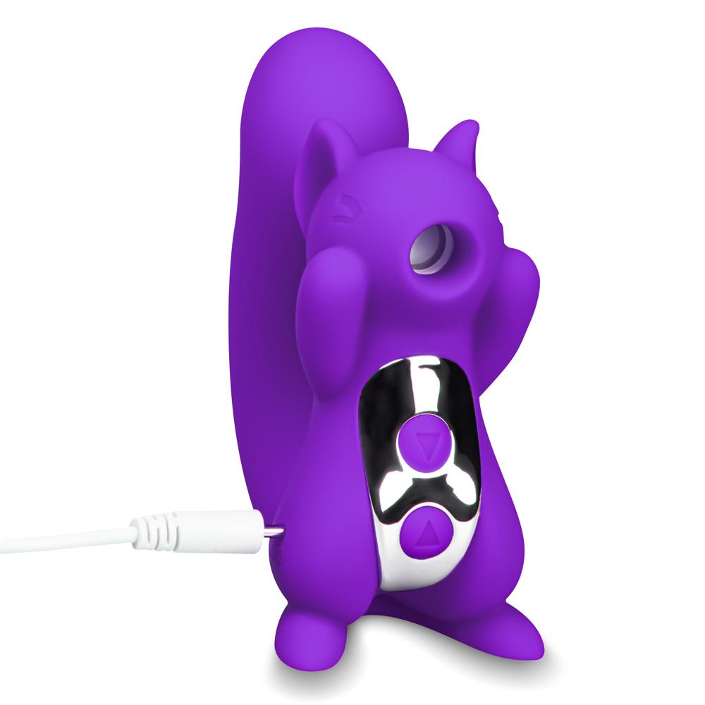 10 Speeds Purple Color Silicone Squirrel Clitoral Sucking Massager