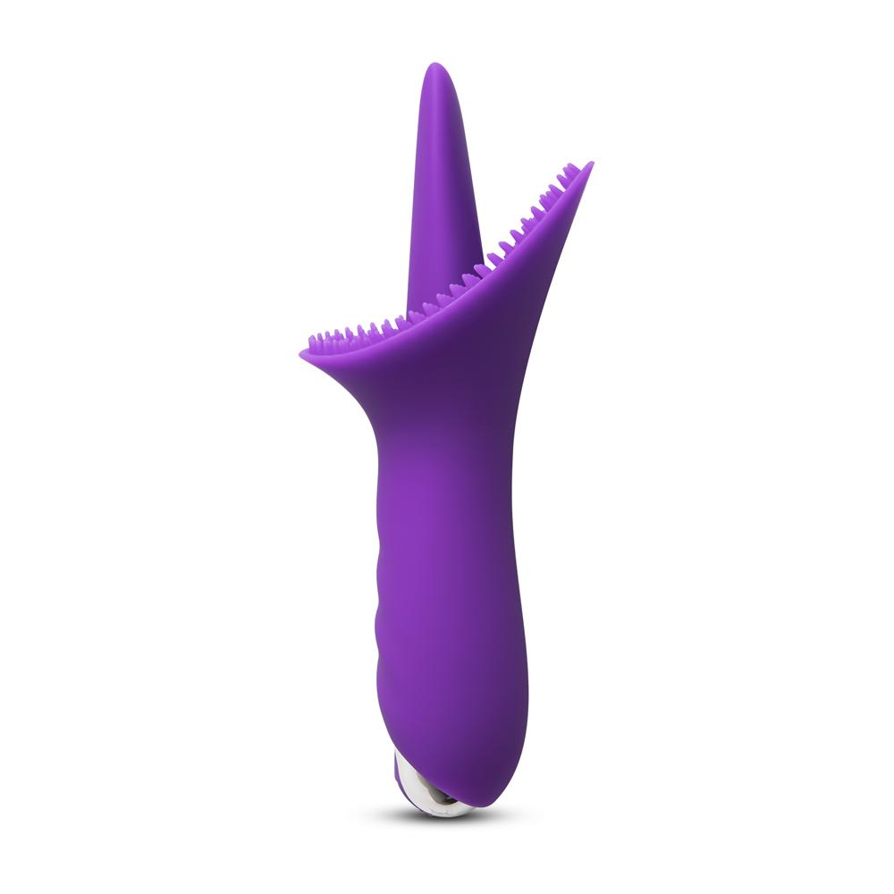 10 Speeds Purple Color Silicone Vibrating Tongue