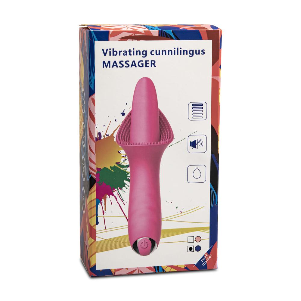 10 Speeds Purple Color Silicone Vibrating Tongue