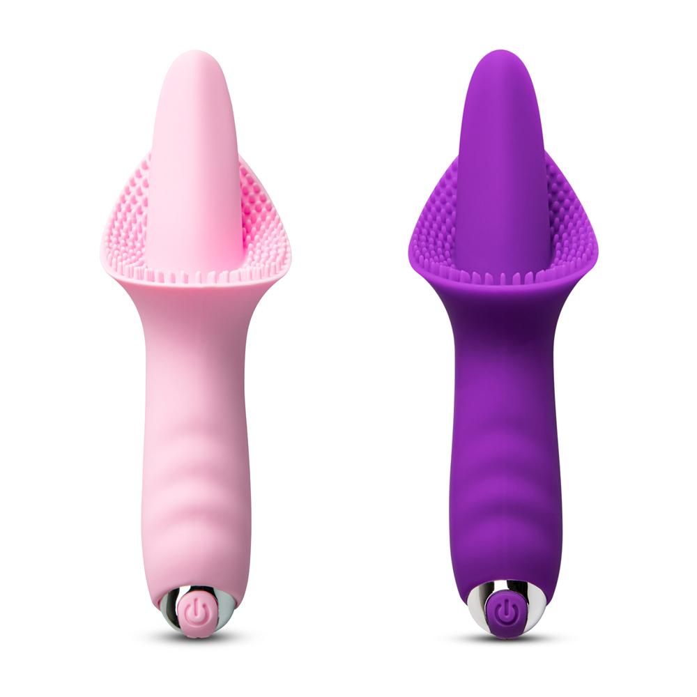 10 Speeds Purple Color Silicone Vibrating Tongue