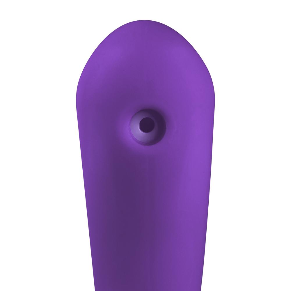 10 Speeds Purple Remote Control Rechargeable Clitoral and Couple Vibrator with Sucking Function