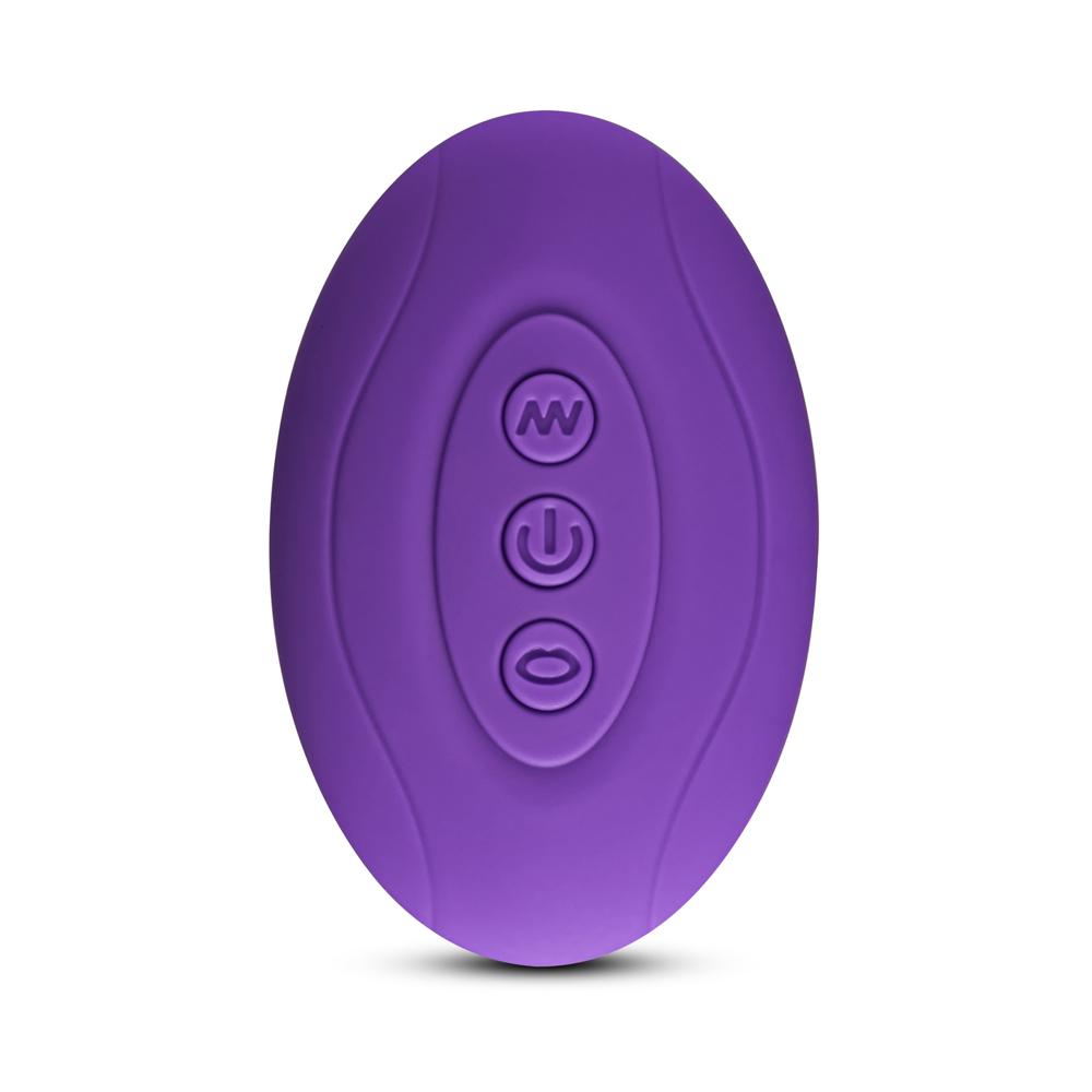 10 Speeds Purple Remote Control Rechargeable Clitoral and Couple Vibrator with Sucking Function