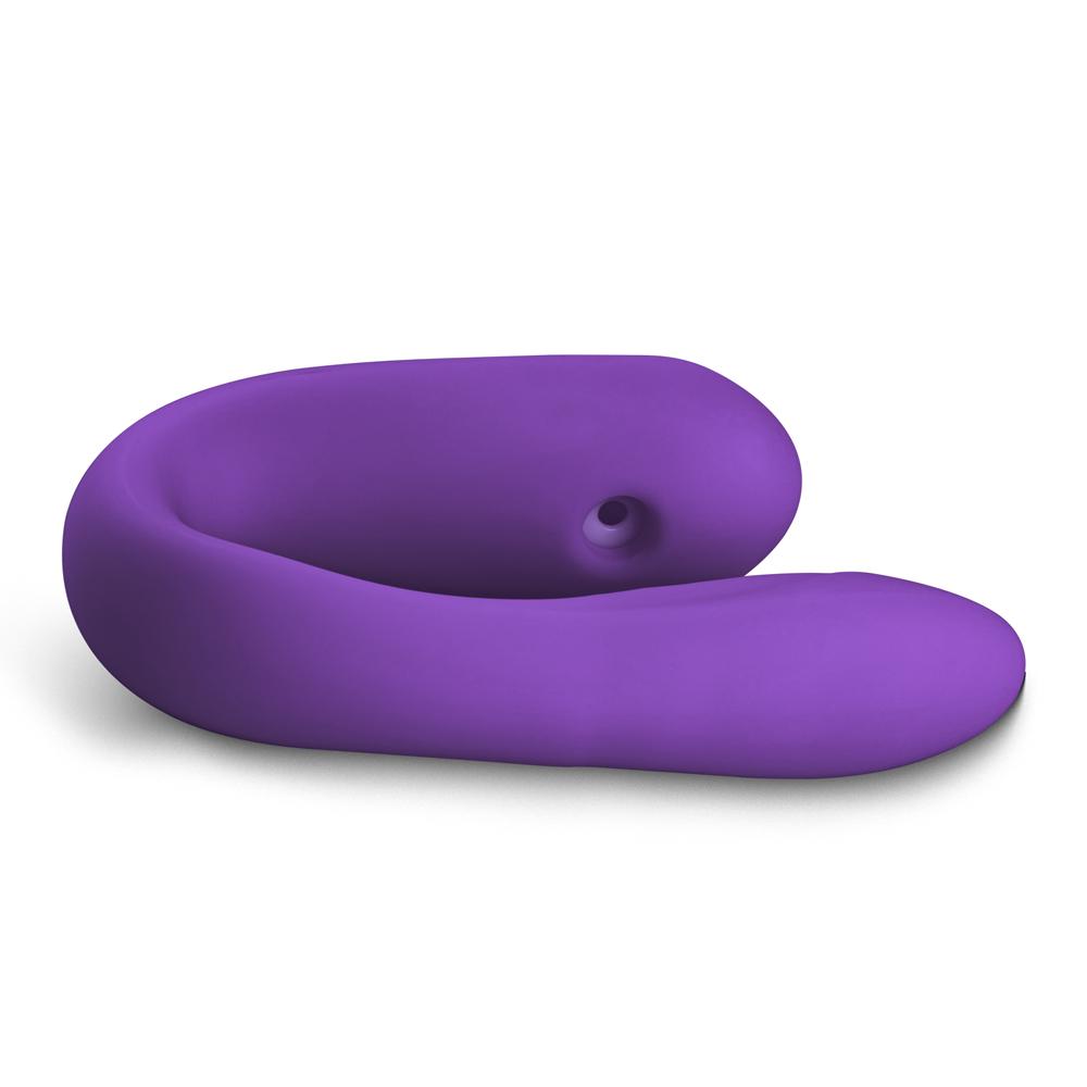 10 Speeds Purple Remote Control Rechargeable Clitoral and Couple Vibrator with Sucking Function